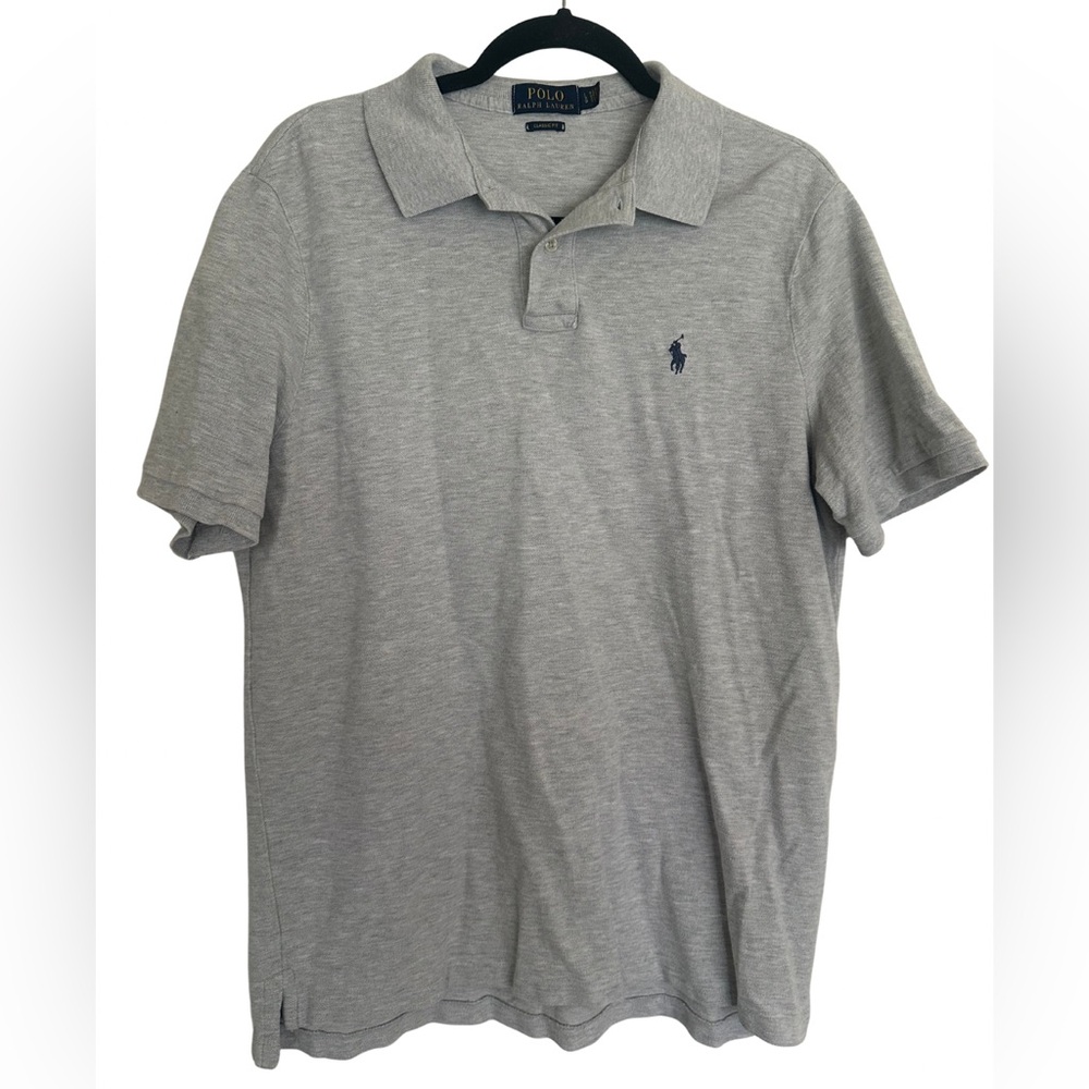 Polo Ralph Lauren Men’s Gray Classic Fit Polo Shirt – Size L (EUC)